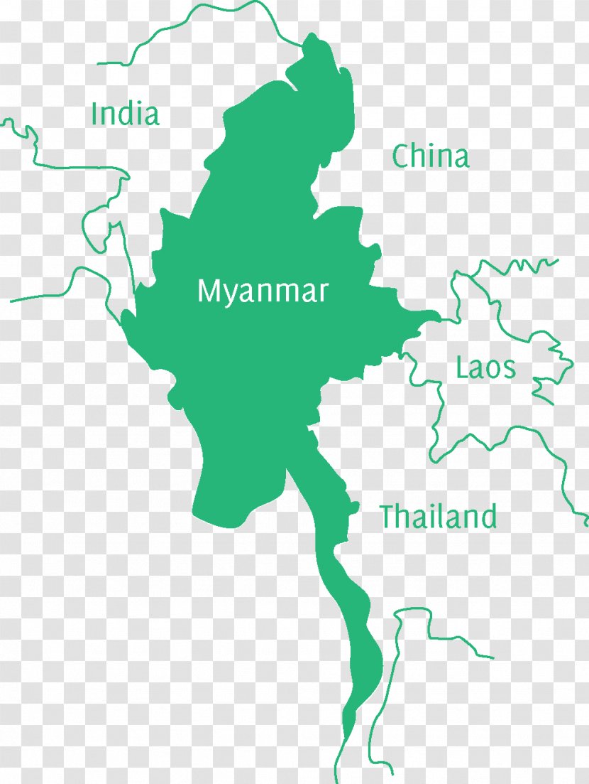 Burma Vector Map Flag Of Myanmar - Organism Transparent PNG
