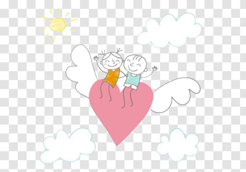 Wedding Anniversary Birthday Wish Happiness - Flower - Angels Fly Cartoon Sun Transparent PNG