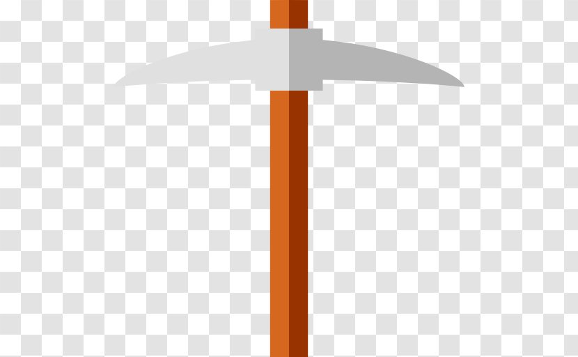 Orange Pickaxe Cross - Firefighter - Symbol Transparent PNG