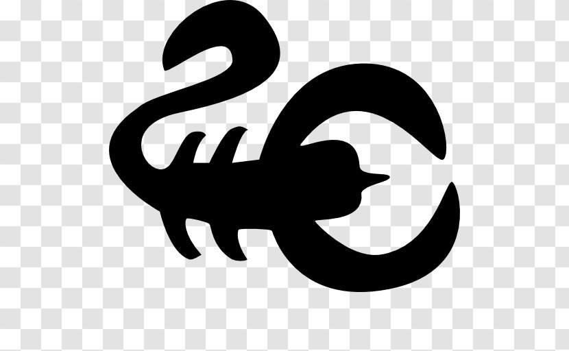Scorpio Astrological Sign Zodiac Symbols - Black And White - Symbol Transparent PNG