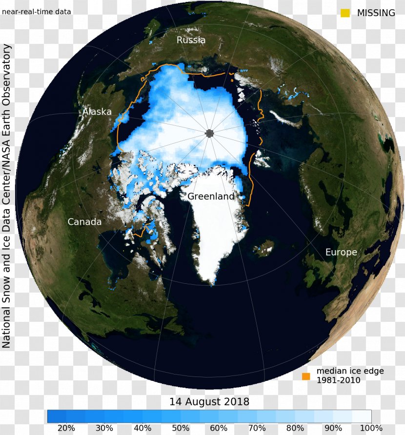 Arctic Ocean Ice Pack National Snow And Data Center Sea Global Warming Transparent PNG