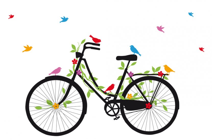 Bicycle Flower Clip Art - Royaltyfree Transparent PNG