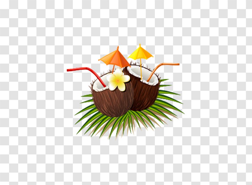 Coconut Water Nata De Coco Carrot Cake - Leaf - Coconuts Transparent PNG