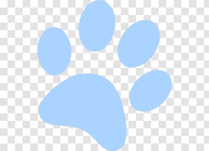 Dog Paw Light Blue Clip Art - Tiger - Bulldog Transparent PNG