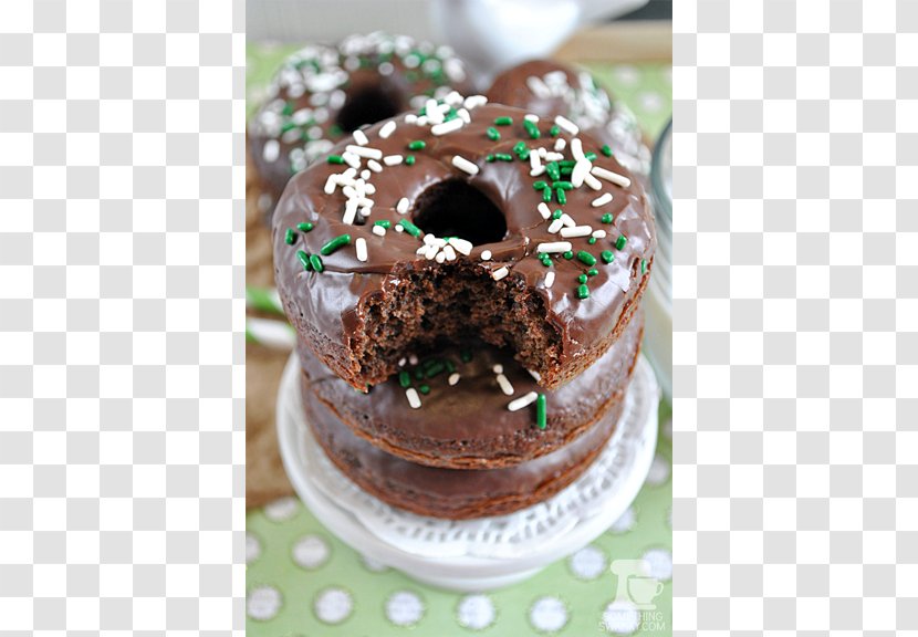 Chocolate Cake Ganache Donuts Cream Brownie Transparent PNG