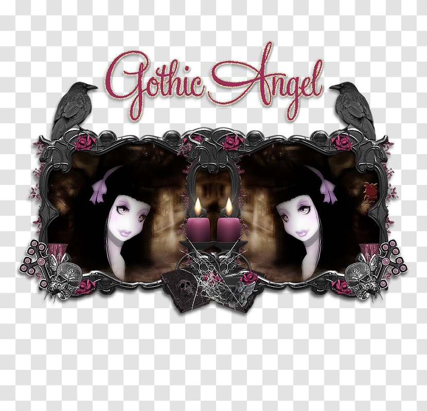 Pink M Font - Goth Angel Transparent PNG