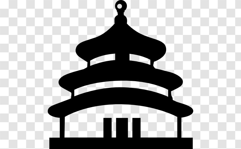 Temple Of Heaven Forbidden City - Black And White Transparent PNG