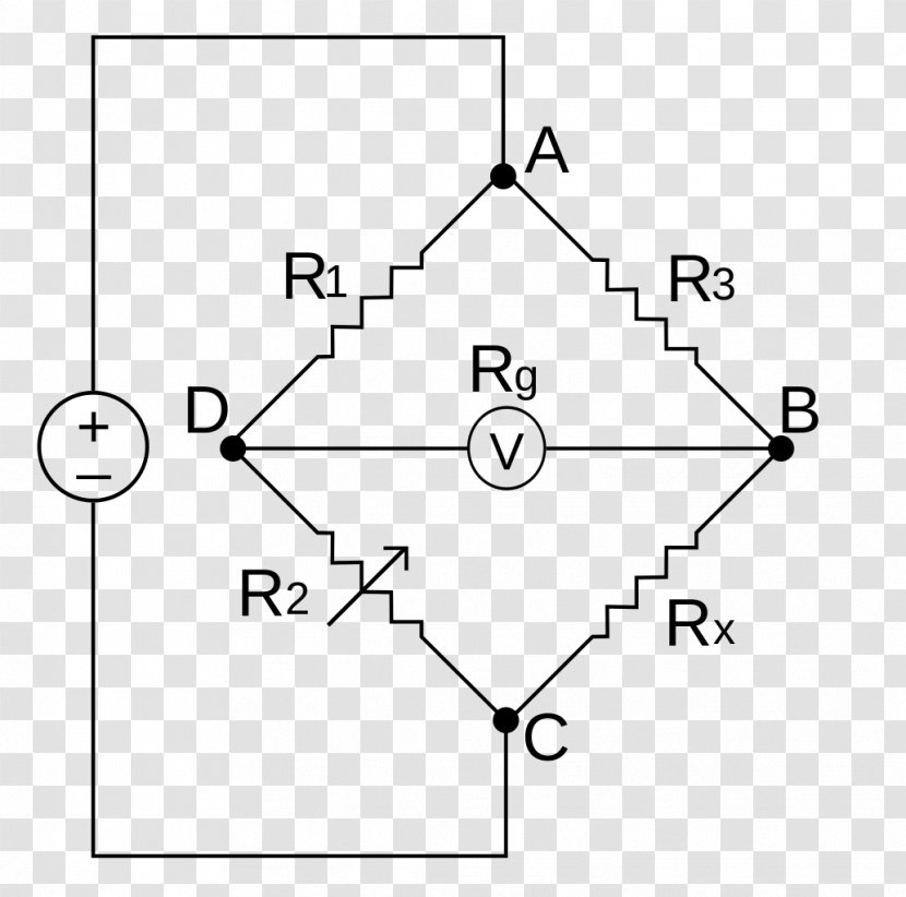 Wheatstone Bridge Electrical Network Circuit Measurement Resistor - Diagram - Parallel Transparent PNG