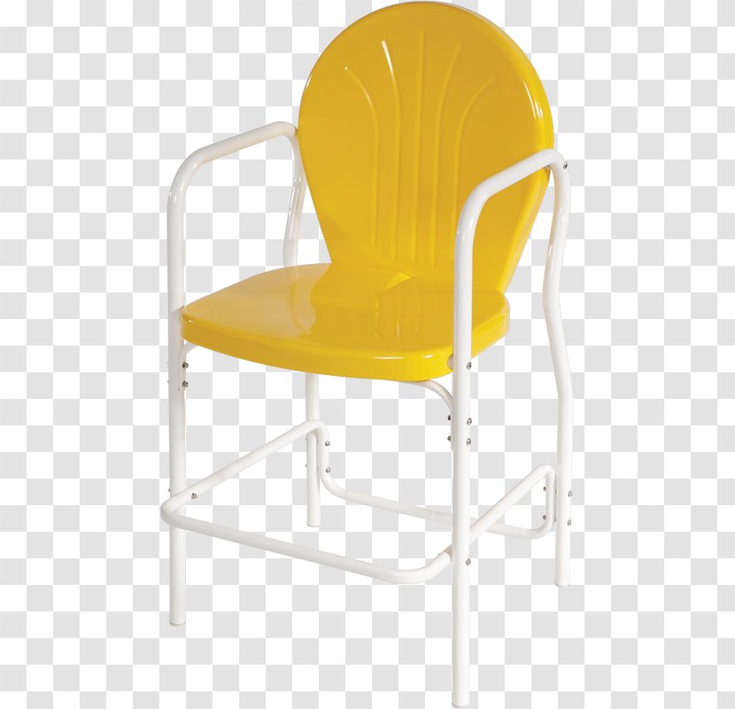 Chair Bar Stool Garden Furniture Metal - Yellow - Steel Transparent PNG
