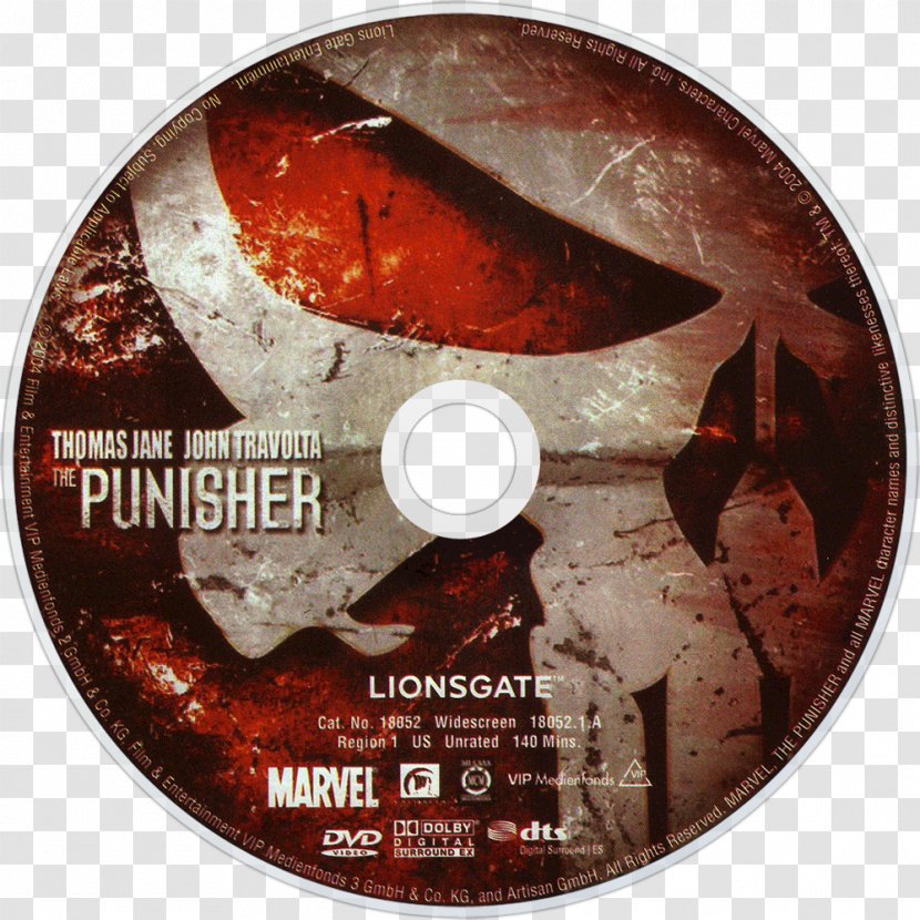 The Punisher DVD Marvel Comics - Thomas Jane - Daredevil Transparent PNG