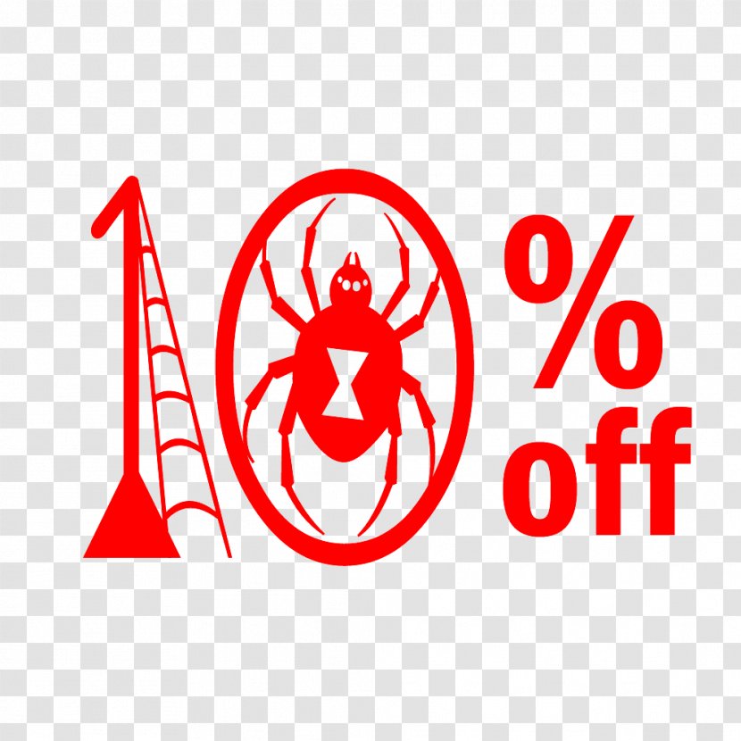 Halloween Sale 10% Off Discount Tag. - Brand - Red Transparent PNG