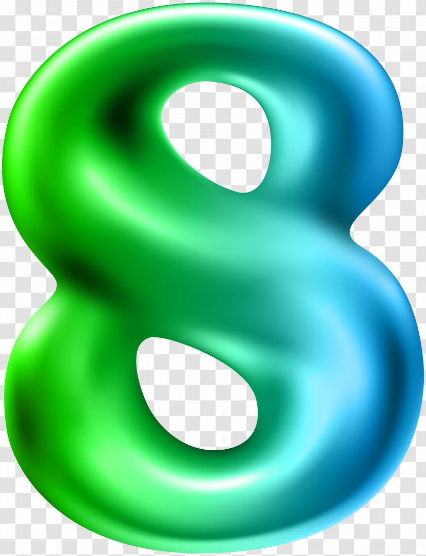 Green Circle Clip Art - Numerical Digit - Number Eight Transparent Transparent PNG