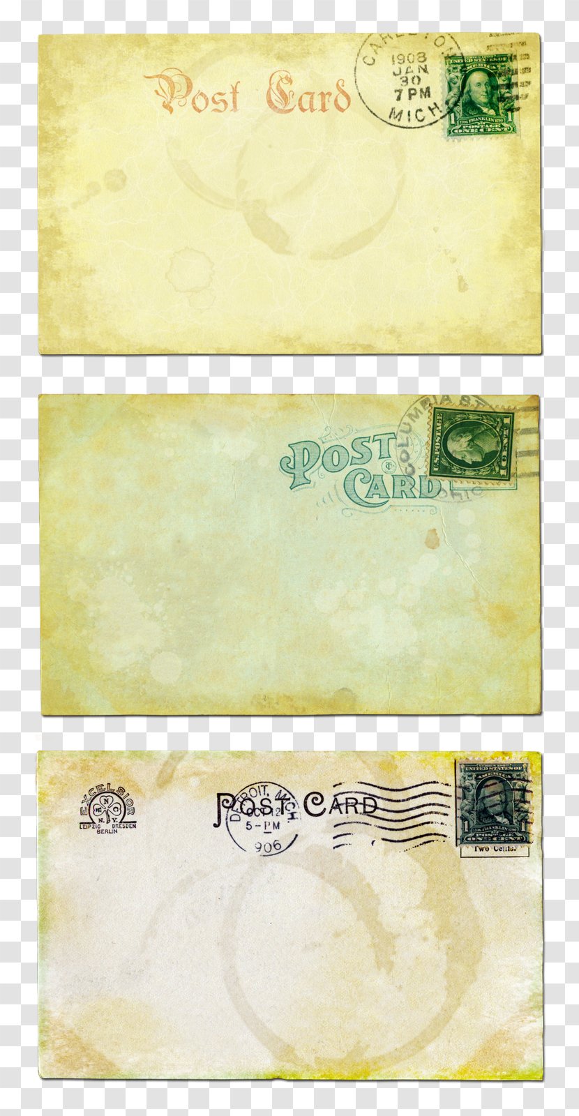 Paper Post Cards Vintage Clothing Scrapbooking Label - Ephemera - Card Transparent PNG