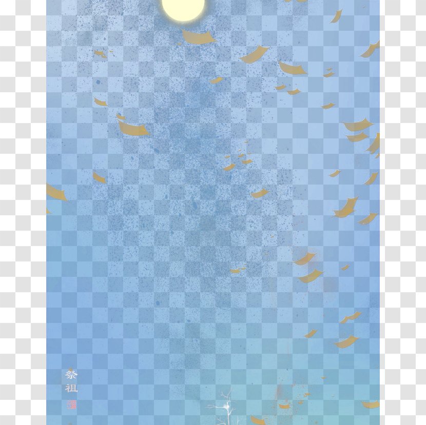 Blue Sky Pattern - Daytime - Hungry Ghost Festival Element Transparent PNG