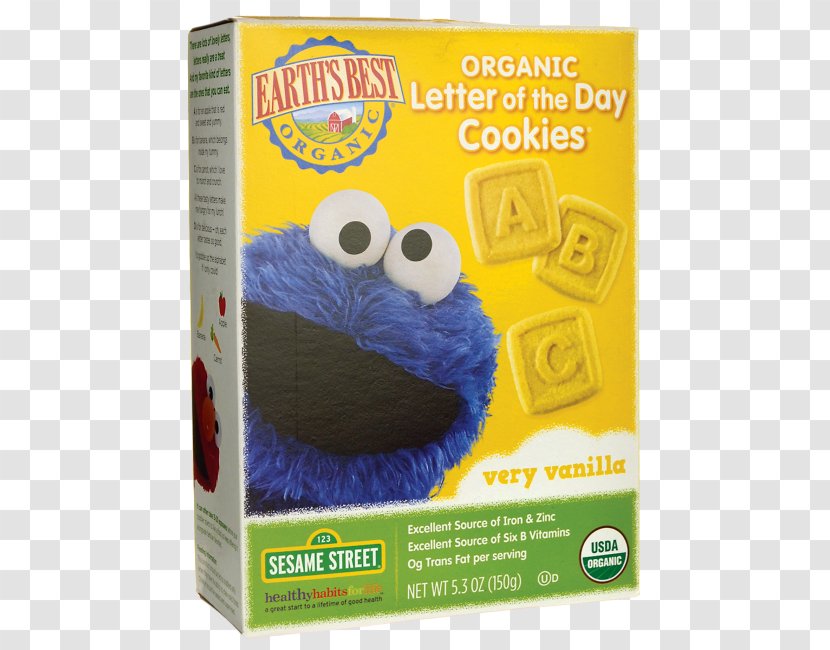 Organic Food Earth's Best Letter Of The Day Cookies Very Vanilla Baby - Toy - Sesame Street B Transparent PNG