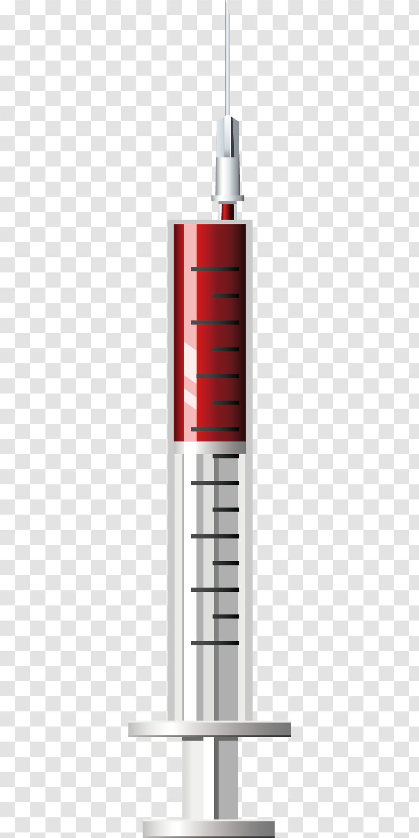 Syringe Hypodermic Needle Medical Equipment Medicine Clip Art - Red Syringes Transparent PNG