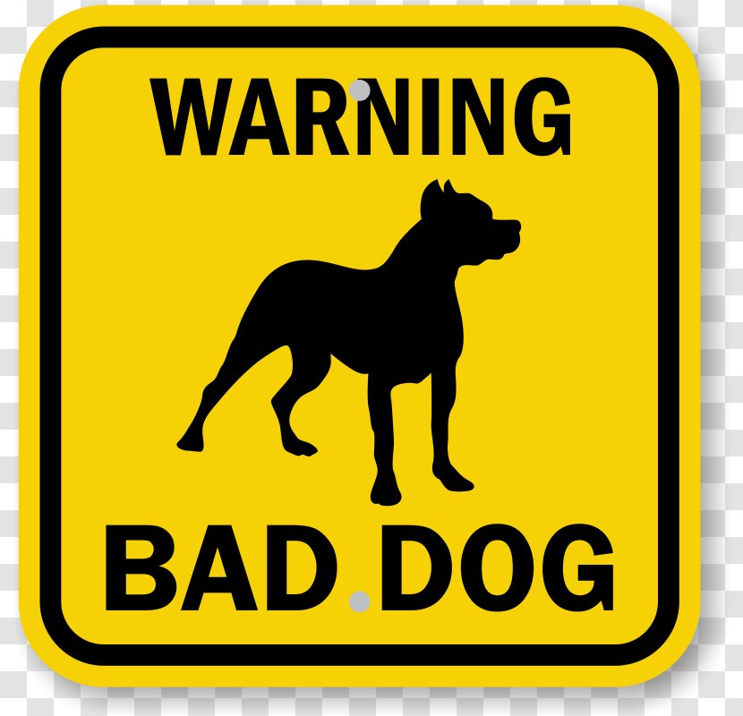 Dog Warning Sign Clip Art - Free Content - Clipart Transparent PNG