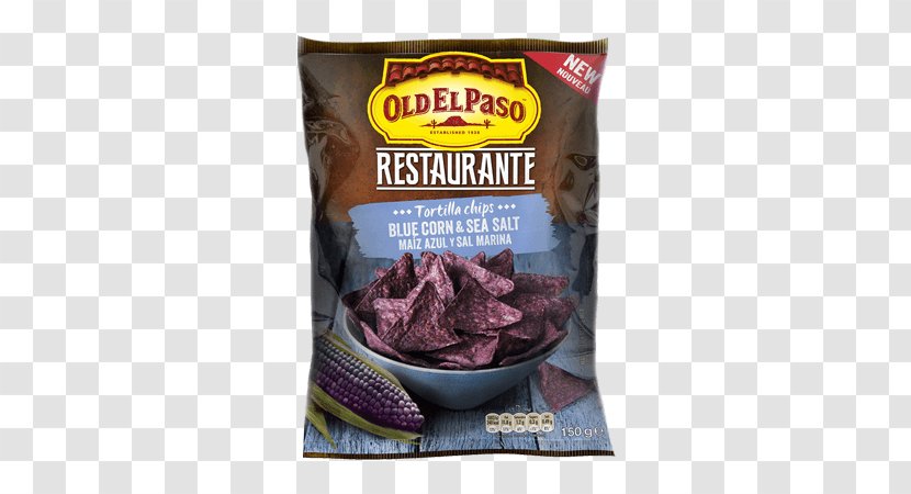 Tostada Old El Paso Blue Corn And Sea Salt Tortilla Chips 150G - Mexican Transparent PNG