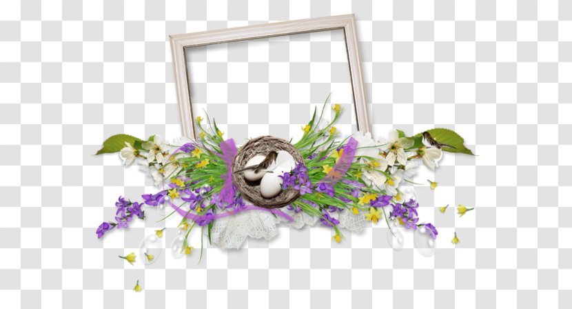 Easter Purple Clip Art - Petal - Green Floral Border Transparent PNG