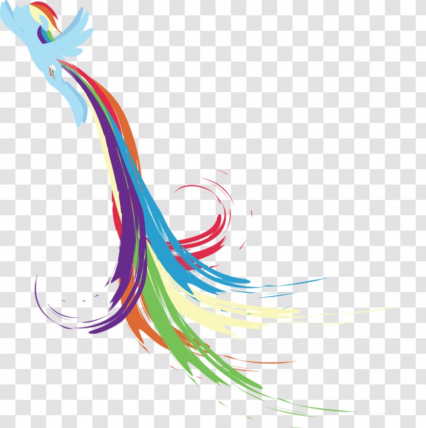 Rainbow Dash My Little Pony - Feather - Minimal Transparent PNG