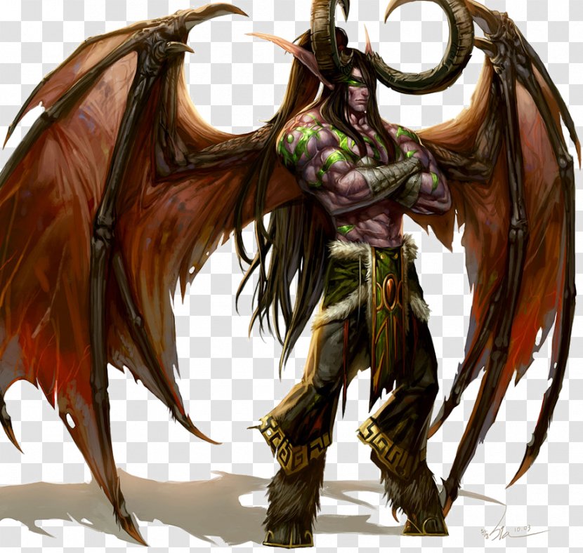 Illidan: World Of Warcraft Illidan Stormrage Demon Maiev Shadowsong - Silhouette Transparent PNG