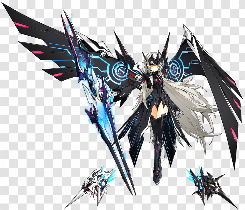 Elsword EVE Online YouTube Video Game Player Versus - Watercolor - Black Wings Transparent PNG