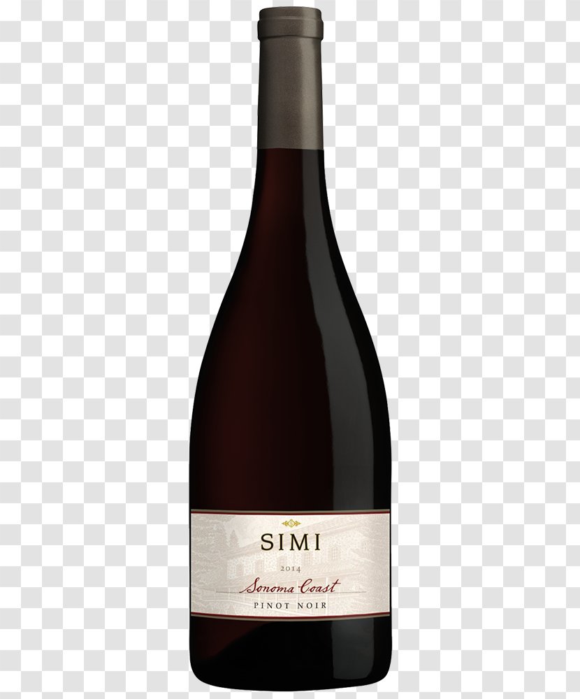 Pinot Noir Red Wine Sonoma Coast AVA King Estate Winery - Glass Bottle - Valley Transparent PNG
