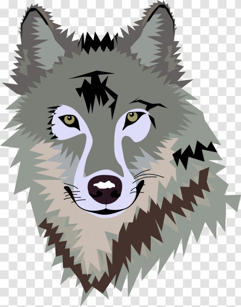 Gray Wolf Clip Art - Painted Transparent PNG