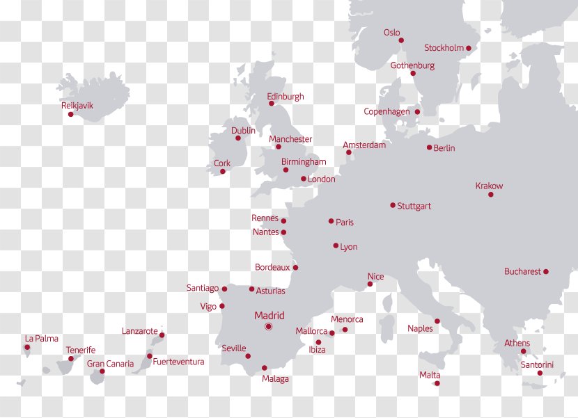 Europe Second World War Blank Map - Places Transparent PNG