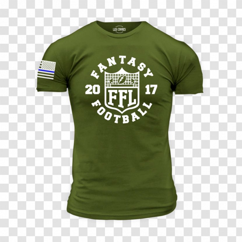 T-shirt Sleeve Logo Green Font - Fantasy Football Transparent PNG