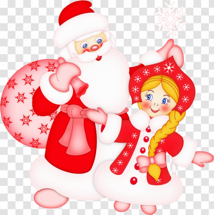 Snegurochka Ded Moroz The Snow Maiden Grandfather New Year - Fictional Character - Christmas Decoration Transparent PNG