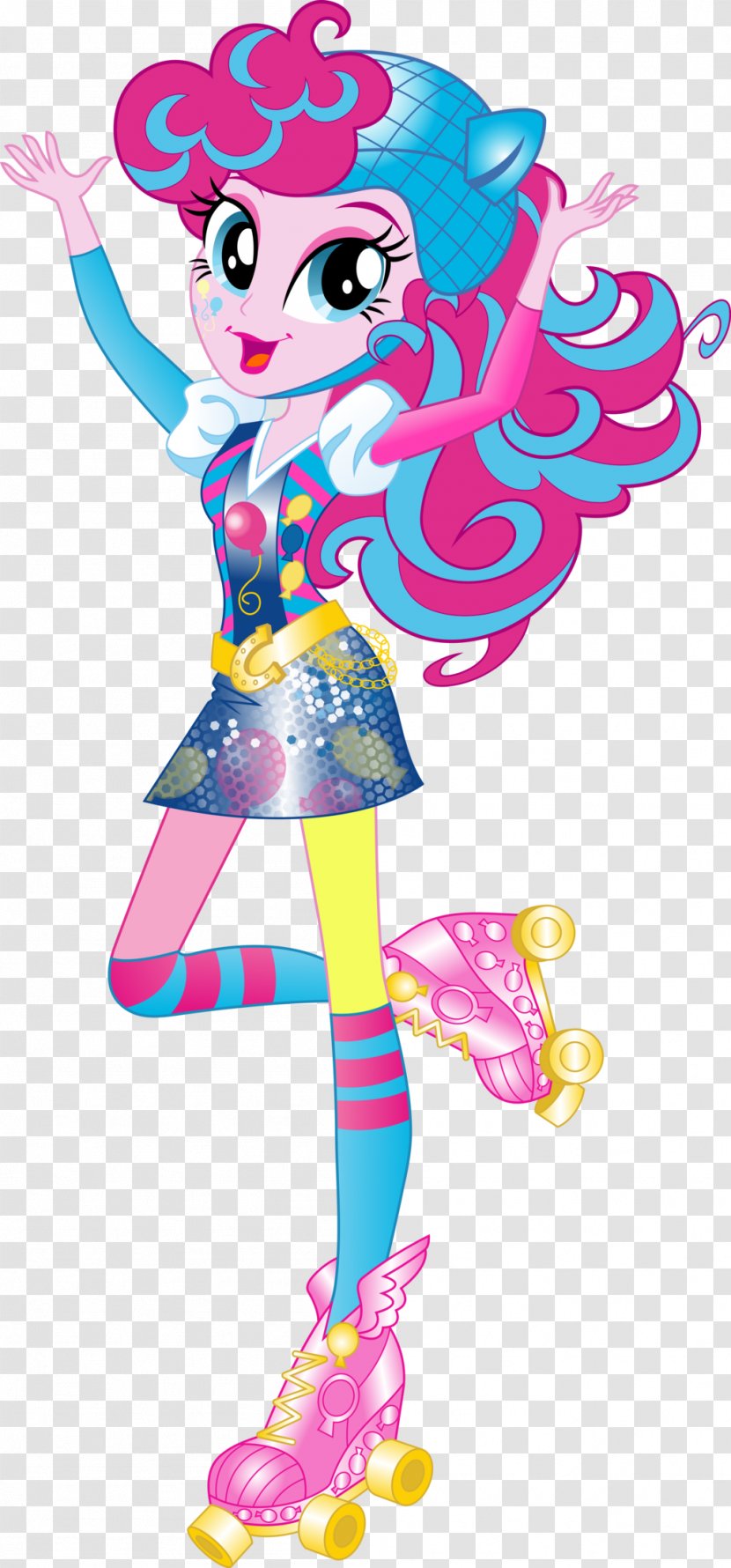 Pinkie Pie Rarity My Little Pony: Equestria Girls Image Illustration - Fictional Character - Fluttershy Doll Box Back Transparent PNG