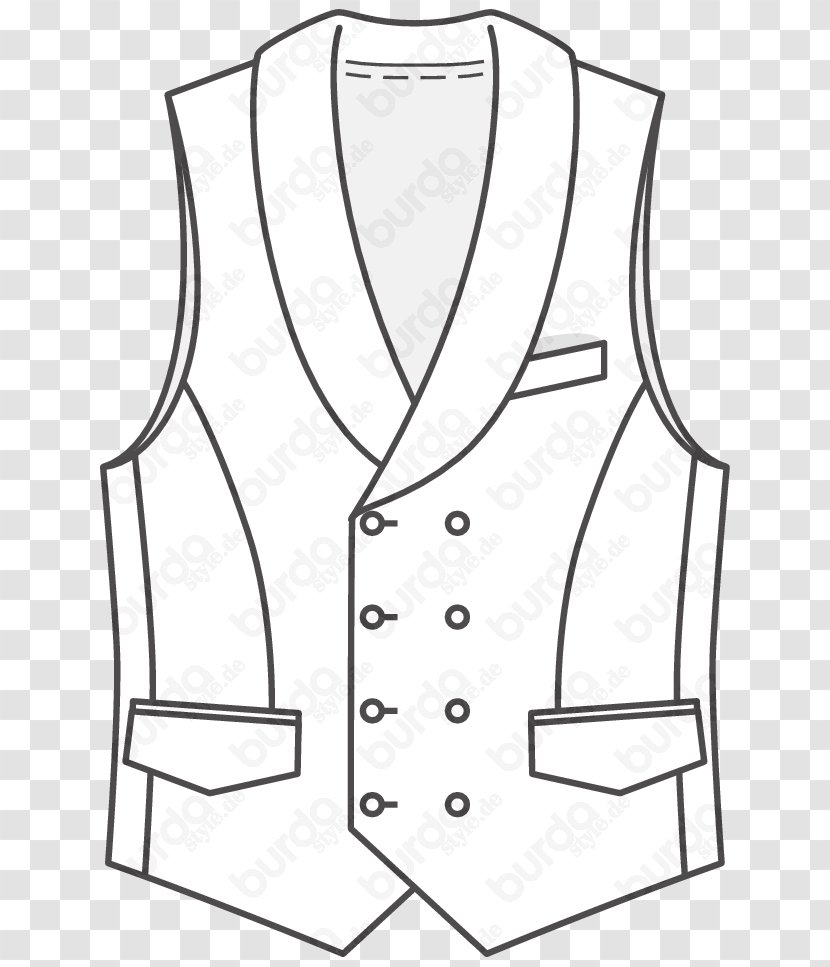 Waistcoat Pattern Sewing Burda Style Clothing - Uniform - Suit Transparent PNG
