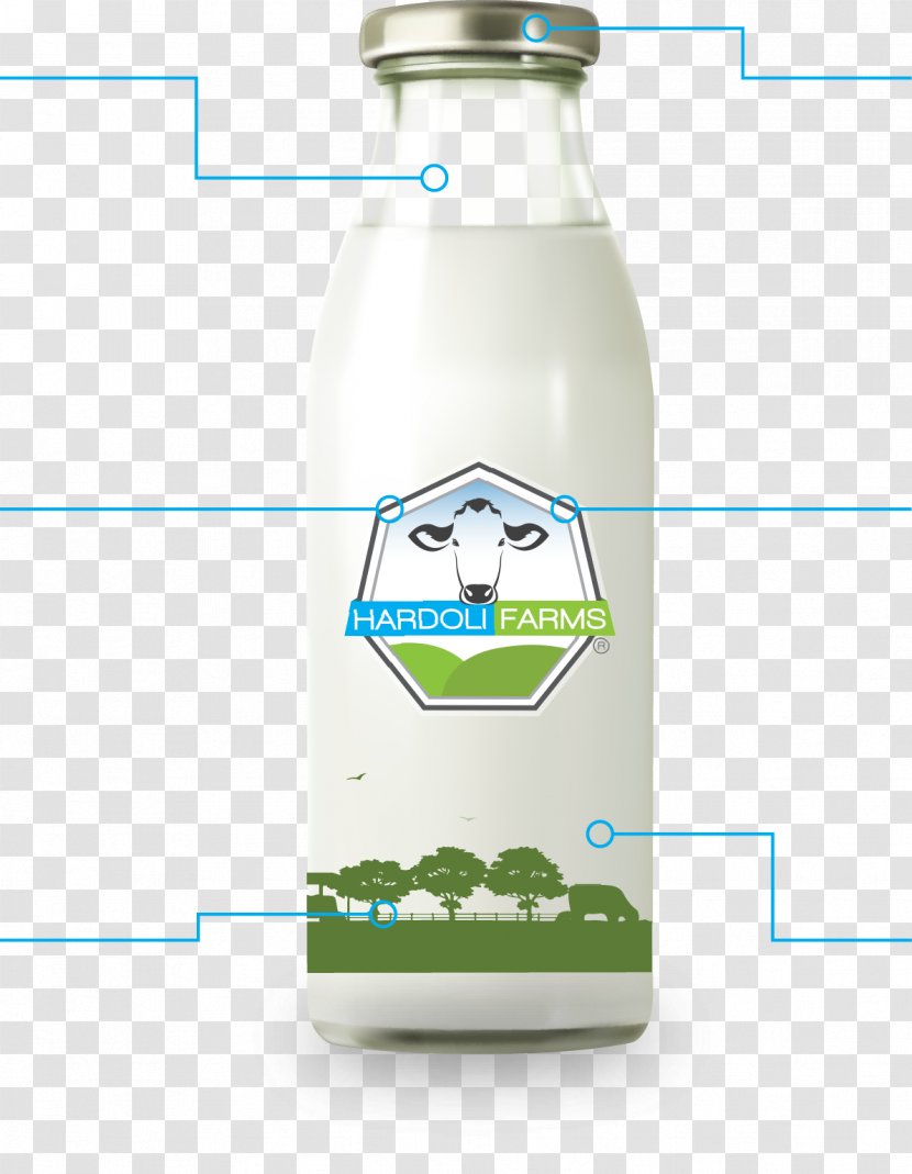 Sahiwal Cattle Deoni Glass Milk Bottle Holstein Friesian Water - Bottles - Almond Dairy Transparent PNG
