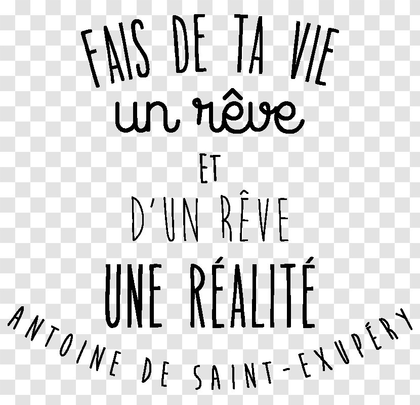 Dream Quotation Sticker Reality RÃªve Ã©veillÃ© DirigÃ© - Monochrome Transparent PNG
