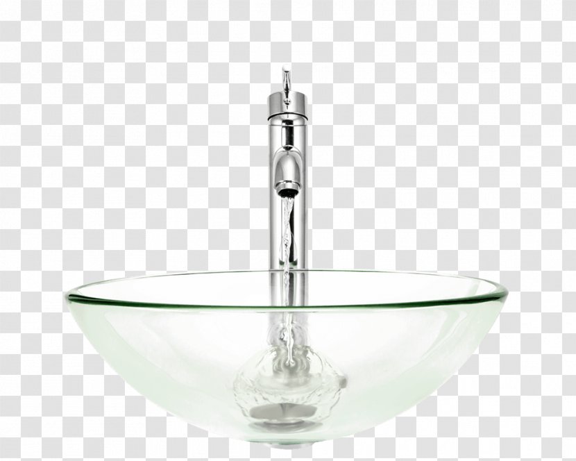 Glass Bowl Sink Plumbing Fixtures Tap - Temperature - Crystal Transparent PNG
