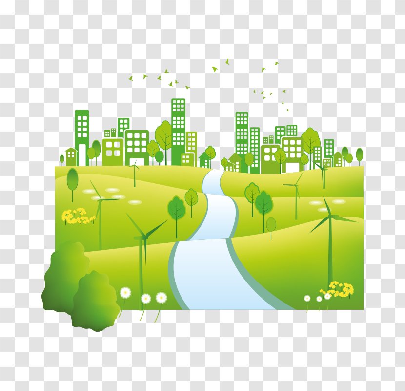 Cityscape Building - City - Free Stock Vector Green Grass Transparent PNG
