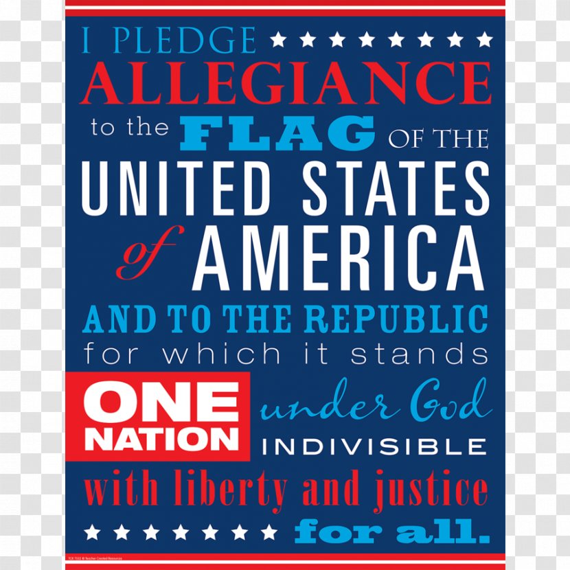 Pledge Of Allegiance United States Teacher Chart Education - Poster Transparent PNG