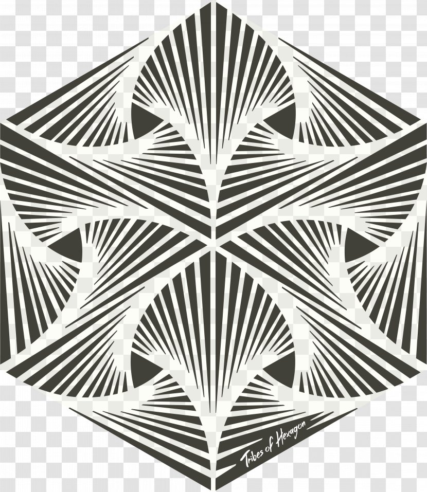Hexagon Towel Angle Pattern - Wave Of Kanagawa Transparent PNG