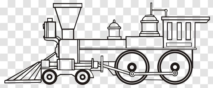 Train Transport Coloring Book Colouring Pages Locomotive - Drawing Transparent PNG
