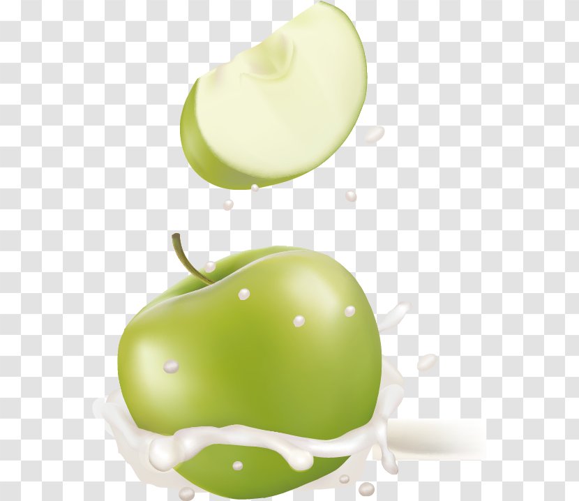 Granny Smith Milk Apple - Grape - Vector Green Transparent PNG