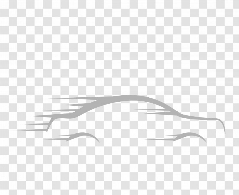 Vector Speed Car Streamline Picture - Product Design - Monochrome Transparent PNG