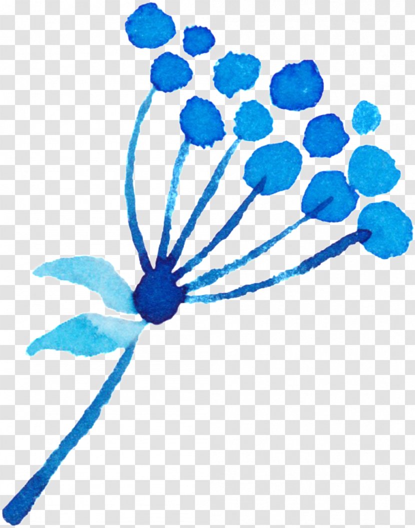 Leaf Silhouette - Electric Blue Plant Transparent PNG