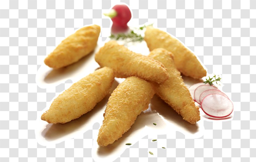Chicken Fingers Nugget Crispy Fried French Fries Fast Food - Side Dish Transparent PNG