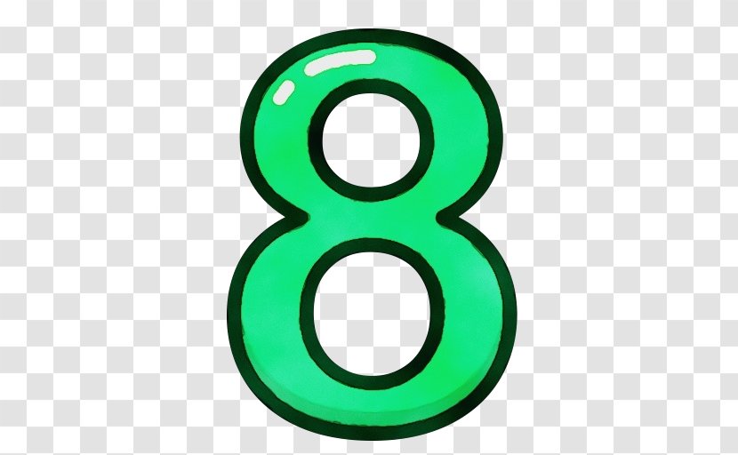 Green Symbol Number Circle Clip Art - Wet Ink Transparent PNG