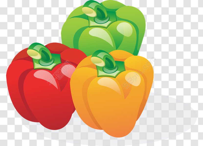Bell Pepper Chili Vector Graphics Con Carne Vegetarian Cuisine - Green - Black Transparent PNG