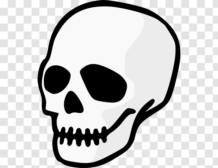 Skull Clip Art - Monochrome - Dead Cartoon Transparent PNG