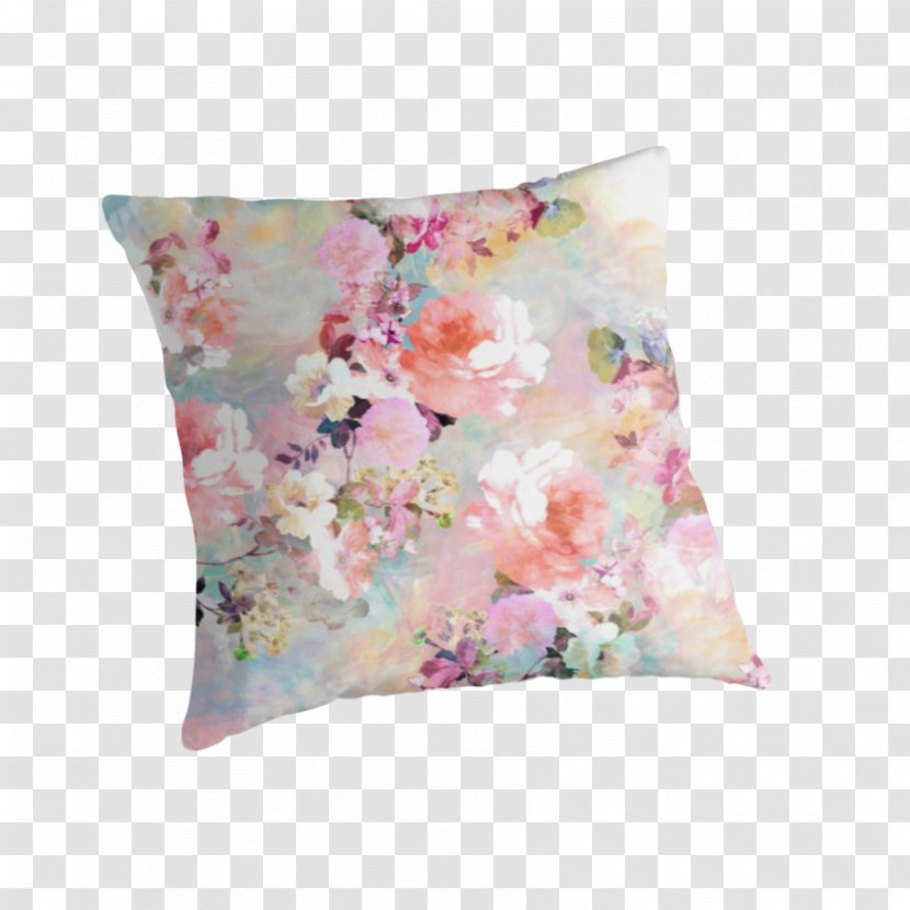 Tapestry Pillow Flower Wall Etsy - Pink - Watercolor Transparent PNG