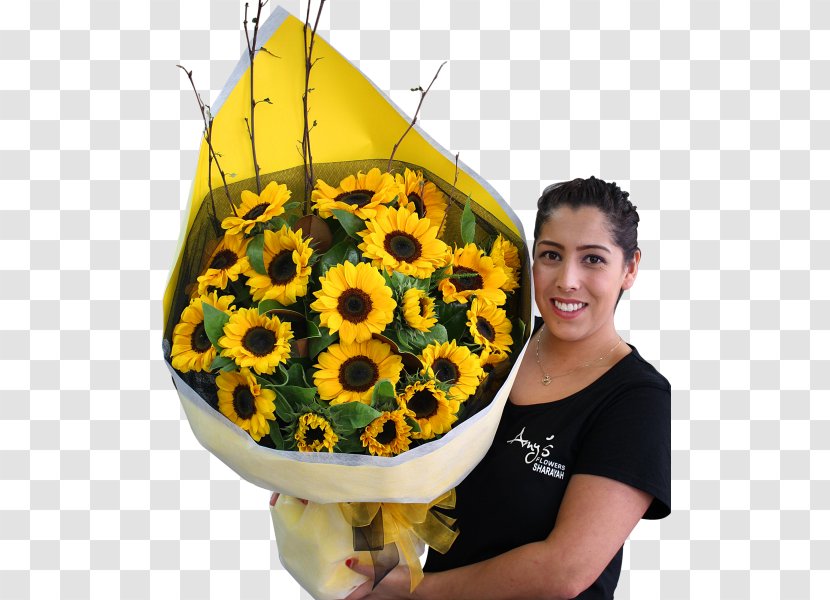 Common Sunflower Flower Bouquet Transvaal Daisy Cut Flowers - Yellow Transparent PNG