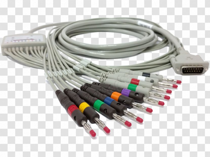 Serial Cable Electrocardiography Electrical Connector Data Transmission Physician - Port Transparent PNG